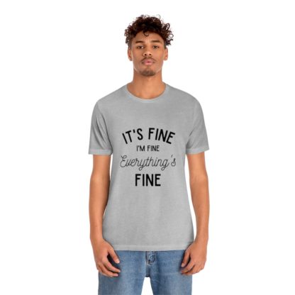 I'm Fine Black Tee - Image 27