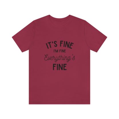 I'm Fine Black Tee - Image 40