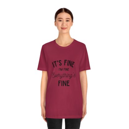 I'm Fine Black Tee - Image 41