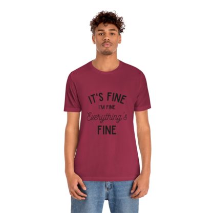 I'm Fine Black Tee - Image 42