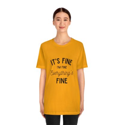 I'm Fine Black Tee - Image 17