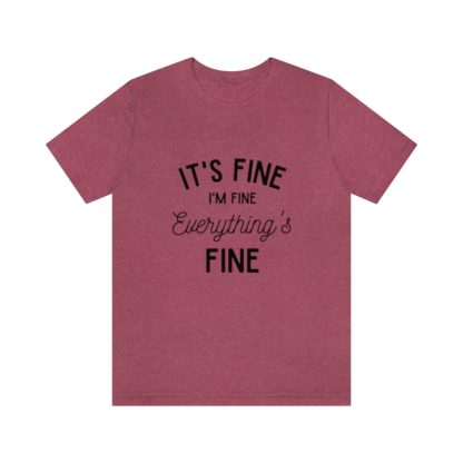 I'm Fine Black Tee - Image 31