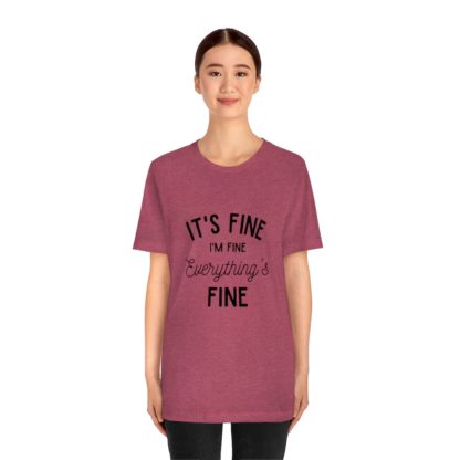 I'm Fine Black Tee - Image 32