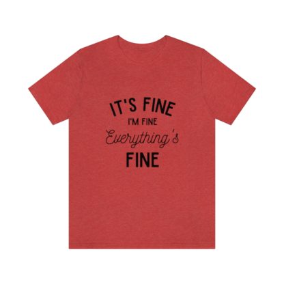 I'm Fine Black Tee - Image 34