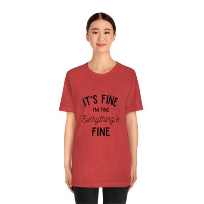 I'm Fine Black Tee - Image 35