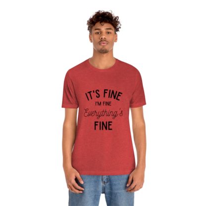 I'm Fine Black Tee - Image 36