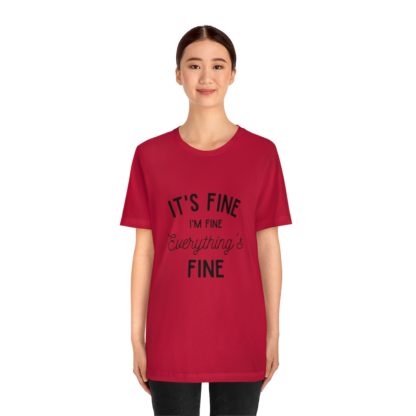 I'm Fine Black Tee - Image 38