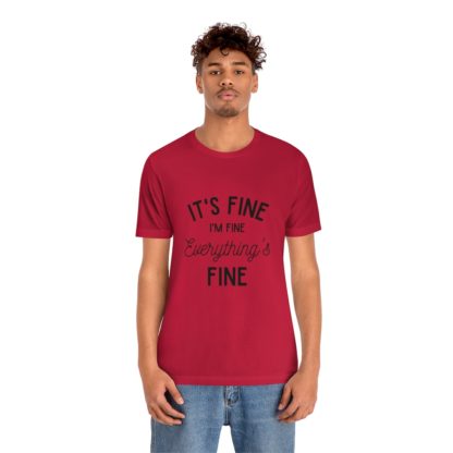 I'm Fine Black Tee - Image 39