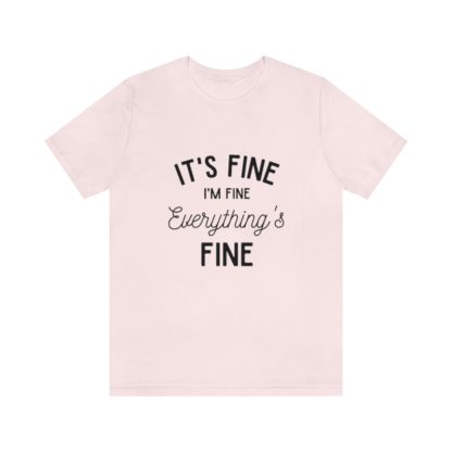 I'm Fine Black Tee - Image 4