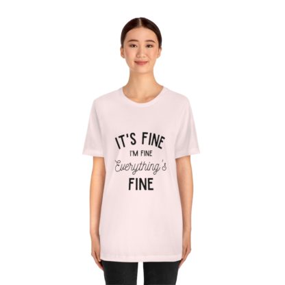 I'm Fine Black Tee - Image 5