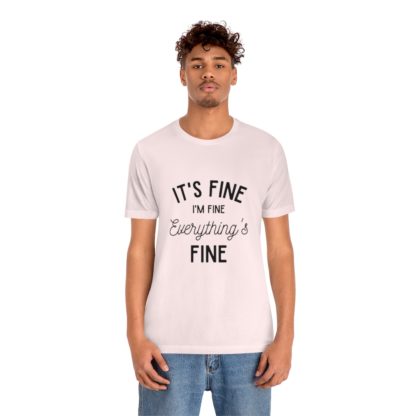 I'm Fine Black Tee - Image 6