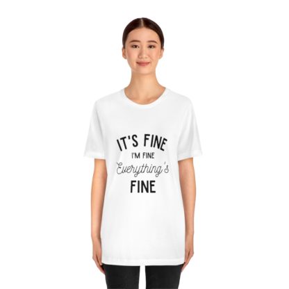 I'm Fine Black Tee - Image 2