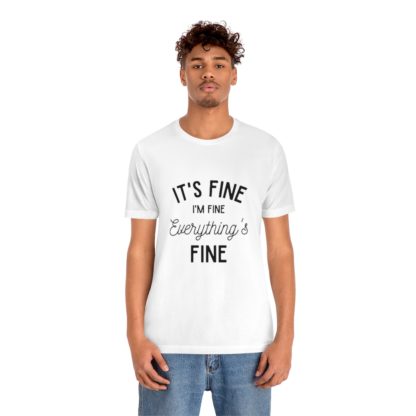 I'm Fine Black Tee - Image 3