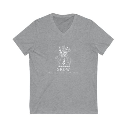 Grow Where You Are Planted V-Neck Tee - Image 3