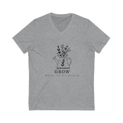 Grow Where You Are Planted V-Neck Tee - Image 3