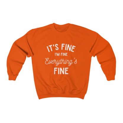 I'm Fine White Crewneck Sweatshirt - Image 4