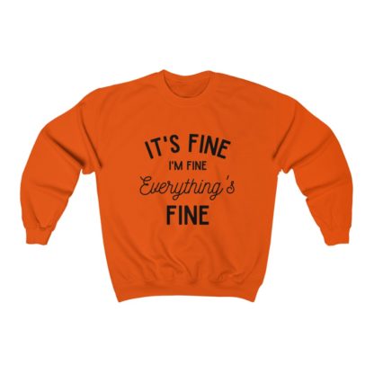 I'm Fine Black Crewneck Sweatshirt - Image 6