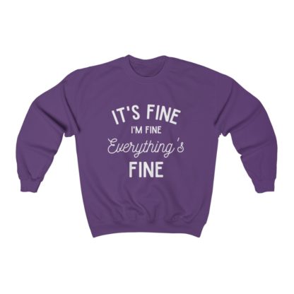 I'm Fine White Crewneck Sweatshirt - Image 9