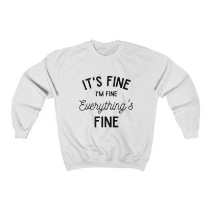 I'm Fine Black Crewneck Sweatshirt - Image 2