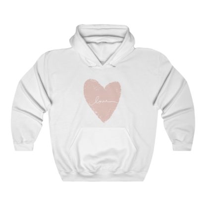 Cute Love Heart Hooded Sweatshirt - Image 2