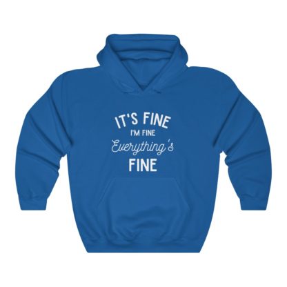 I'm Fine White Hooded Sweatshirt - Image 9