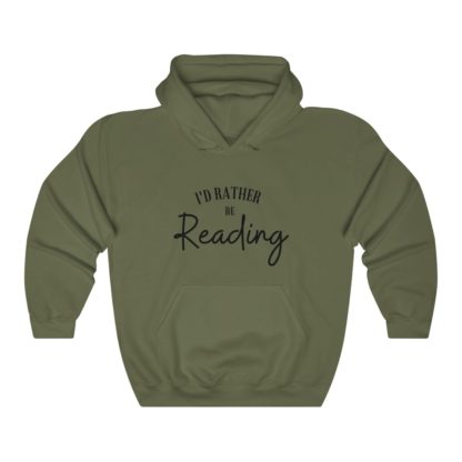 I'd Rather Be Reading Hooded Sweatshirt - Image 4