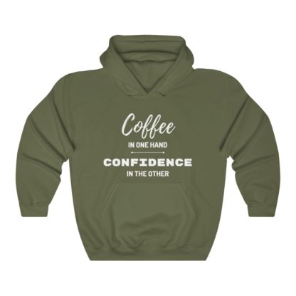 Coffee and Confidence Hooded Sweatshirt - Image 2