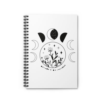 Moon and Flowers Spiral Notebook - Image 2