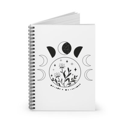 Moon and Flowers Spiral Notebook - Image 3