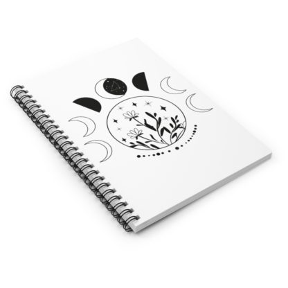 Moon and Flowers Spiral Notebook - Image 4