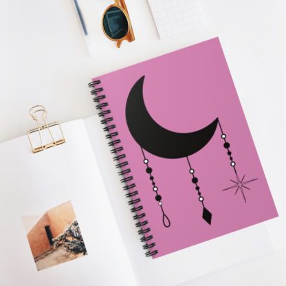 Moon and Crystals Spiral Notebook