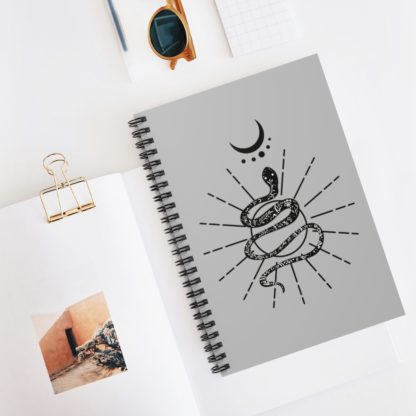 Snake And Moon Spiral Notebook