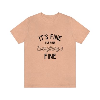 I'm Fine Black Tee - Image 13