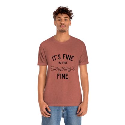 I'm Fine Black Tee - Image 12