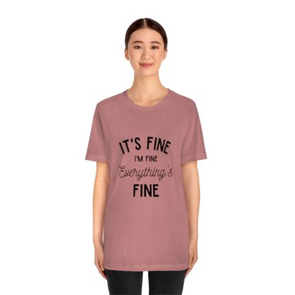 I'm Fine Black Tee - Image 8