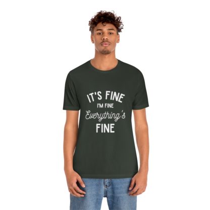 I'm Fine White Tee - Image 3