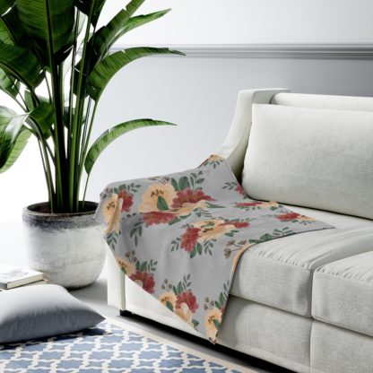 Floral Velveteen Plush Blanket - Image 6