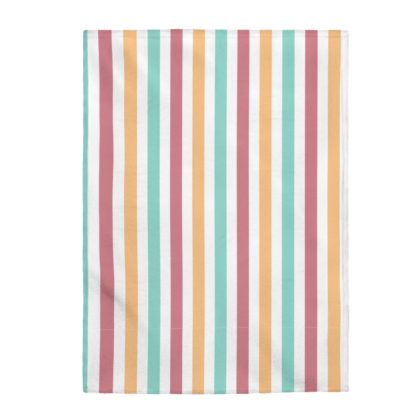 Colorful Stripes Velveteen Plush Blanket - Image 5