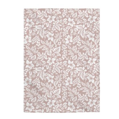 Pink Floral Velveteen Plush Blanket - Image 5