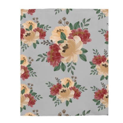 Floral Velveteen Plush Blanket - Image 3