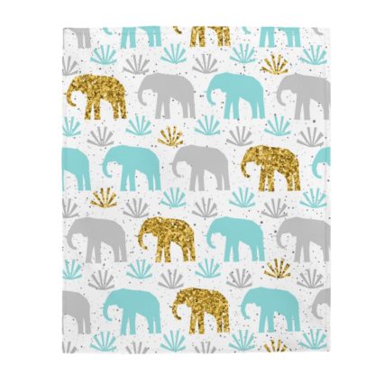 Elephant Velveteen Plush Blanket - Image 2