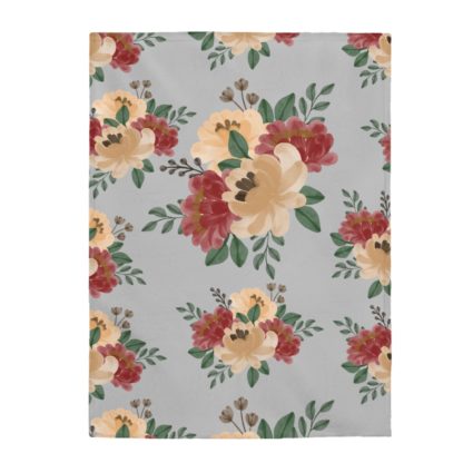 Floral Velveteen Plush Blanket - Image 2