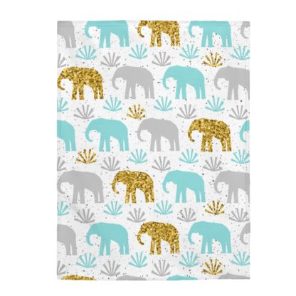 Elephant Velveteen Plush Blanket - Image 3