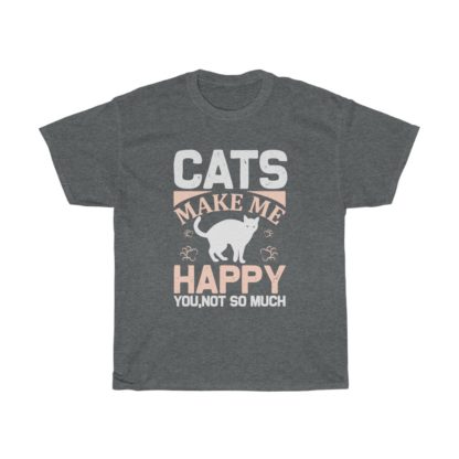 Cats Make Me Happy Tee - Image 5