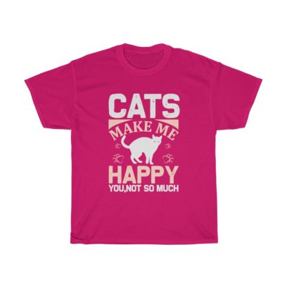 Cats Make Me Happy Tee - Image 10