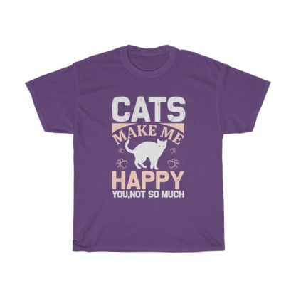 Cats Make Me Happy Tee - Image 9