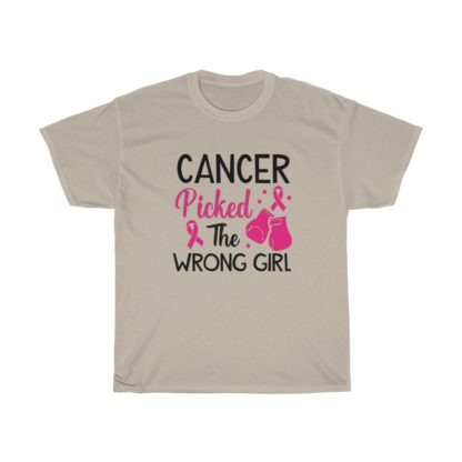 Cancer Picked The Wrong Girl Tee - Image 3