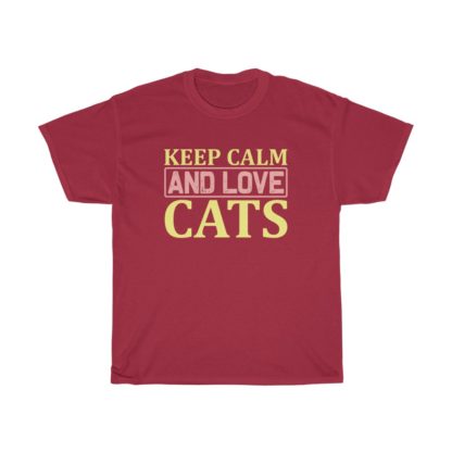 Keep Calm And Love Cats Tee - Image 11