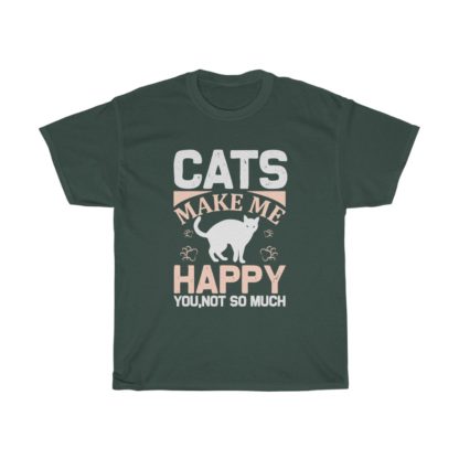 Cats Make Me Happy Tee - Image 4