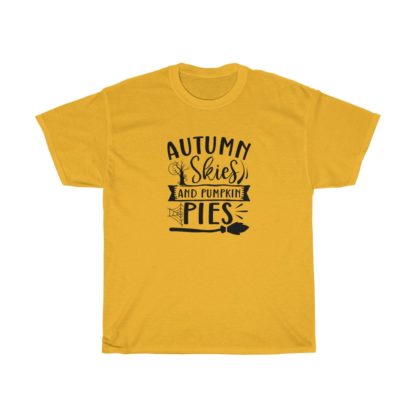 Autumn Skies And Pumpkin Pies Broom Tee - Image 4